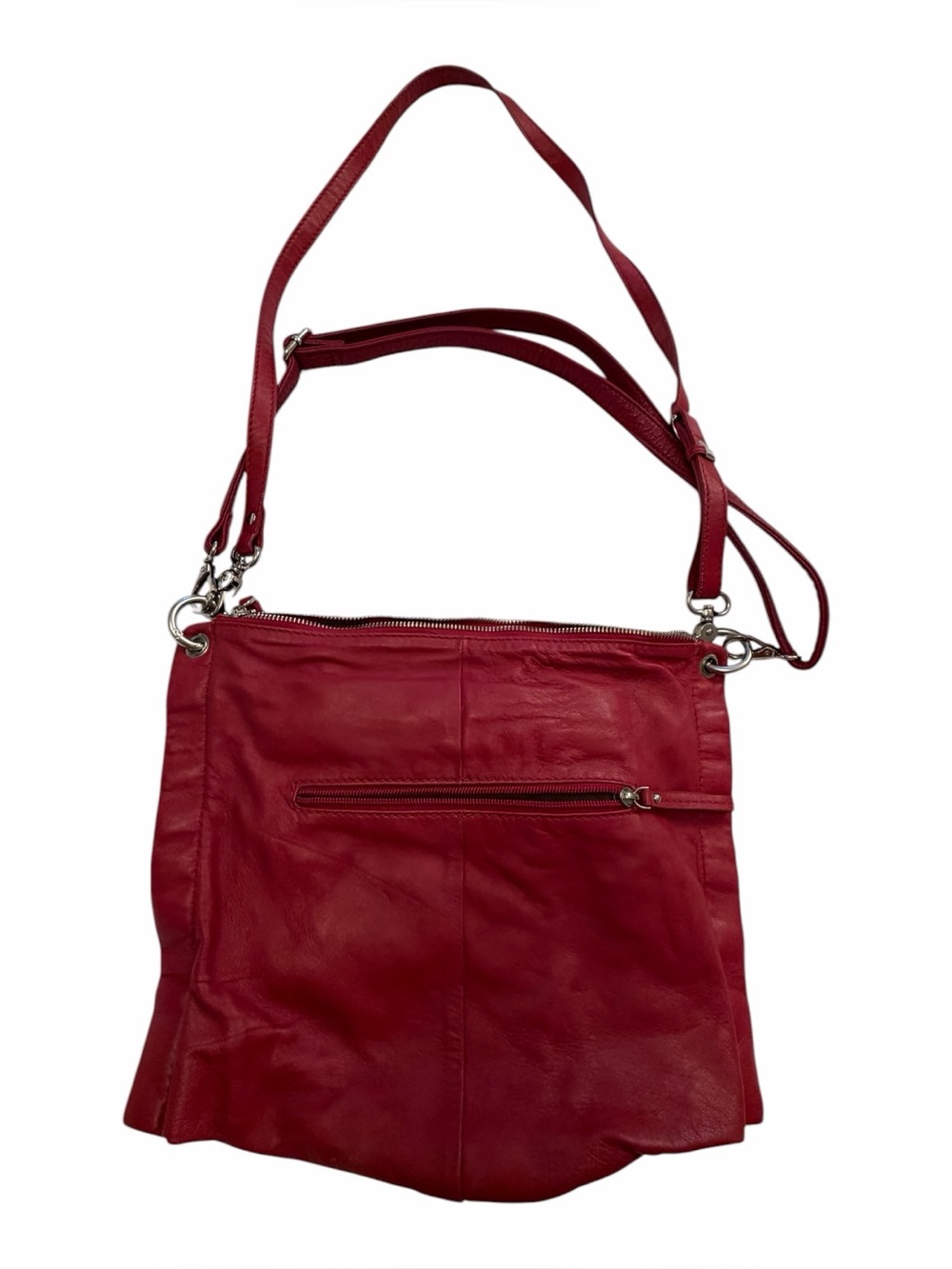 vintage Danier red leather crossbody bag,Beautiful Condition